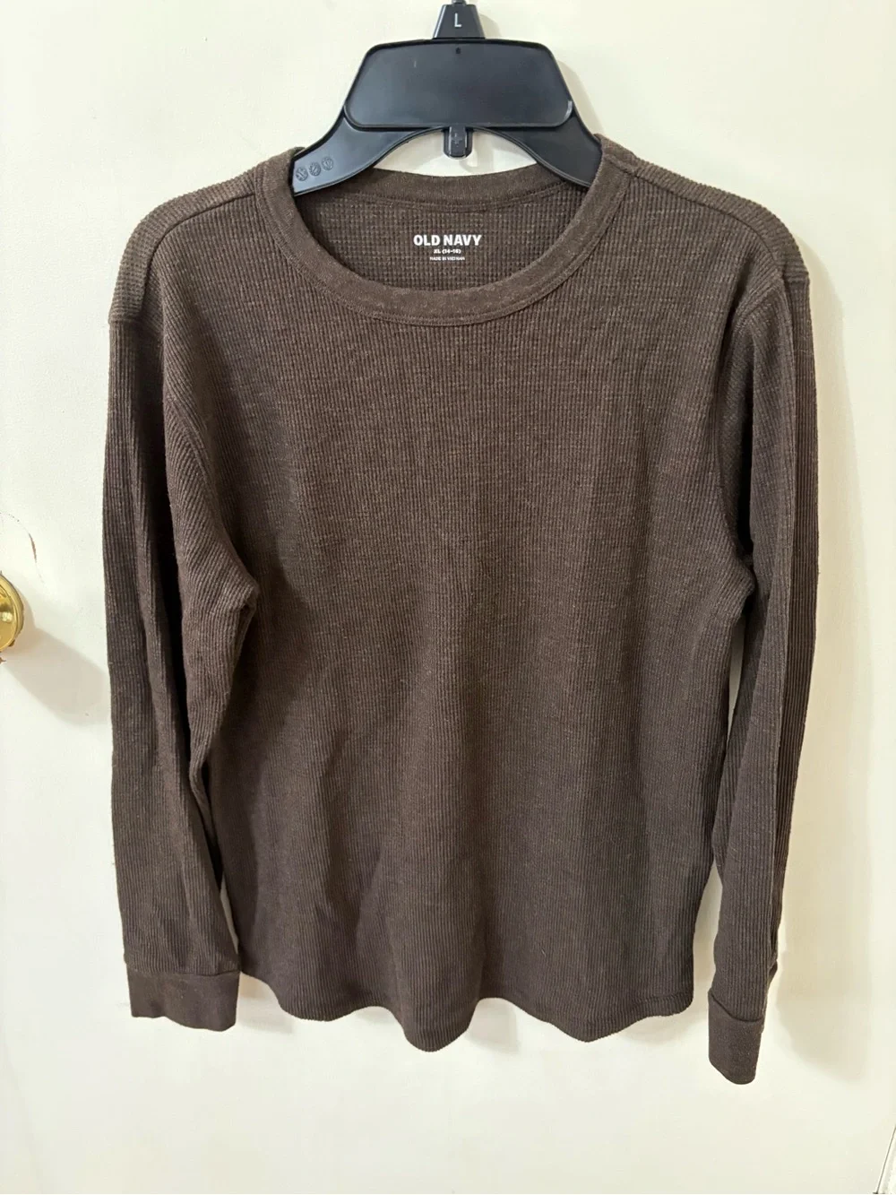 Old Navy boys brown Thermal Long-Sleeve Shirt XL 14-16